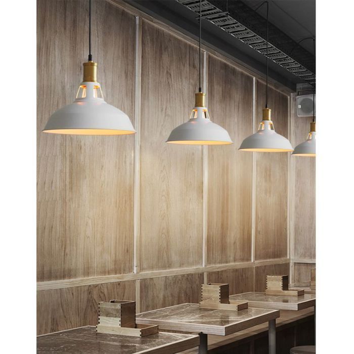 UNI - Industrial metal pendant light - Ø 27 x H 17.5 cm - White