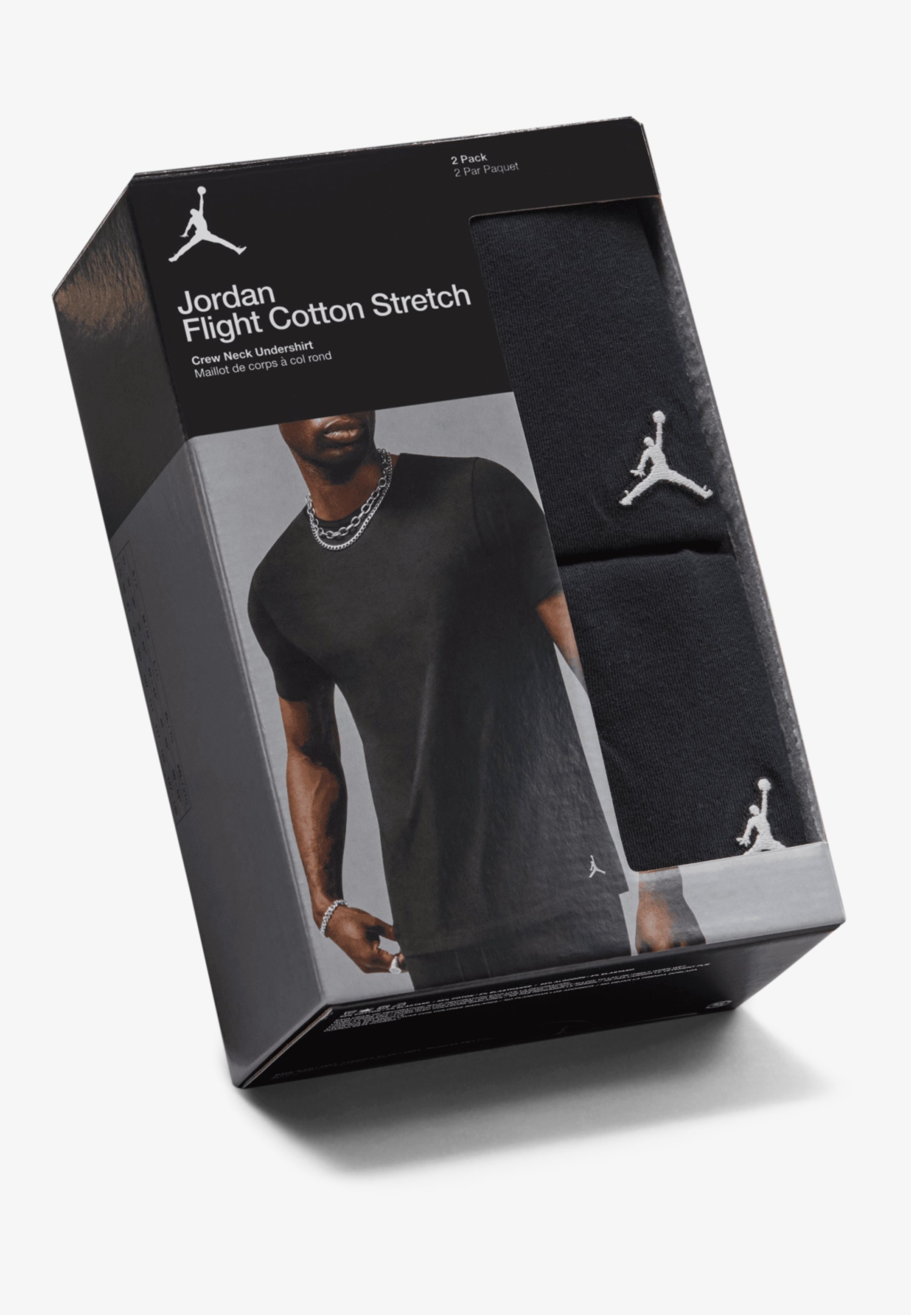 Confezione da 2 magliette Jordan FLIGHT BASE TEE - T-shirt basic - nera