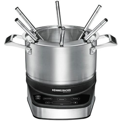Fondue-, Raclette- und Wok-Set - ROMMELSBACHER - F 1200 - 1,5 l - 6 Personen - Edelstahl