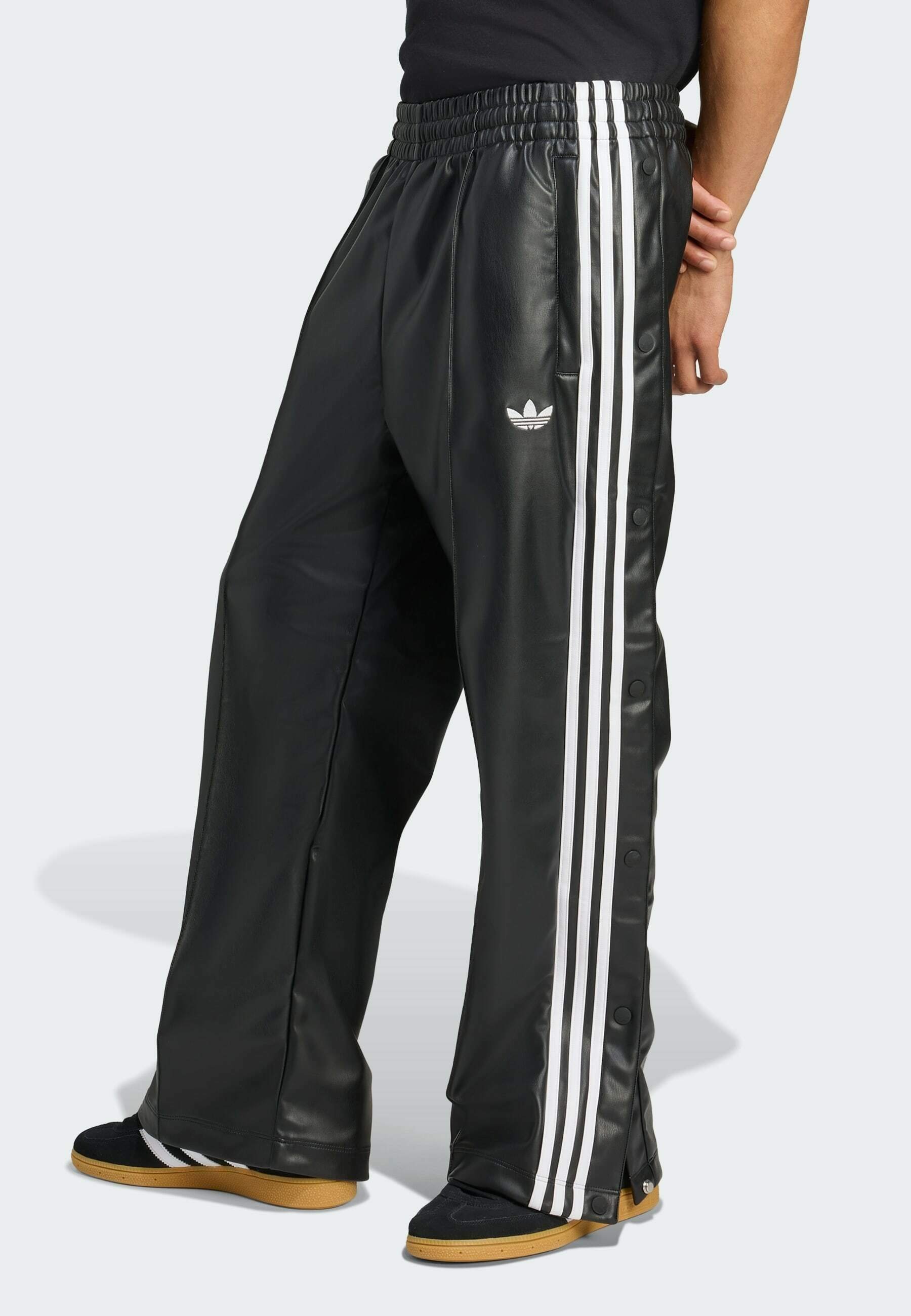 adidas Originals JEREMY SCOTT BROEK VAN imitatieleer - Broek - zwart