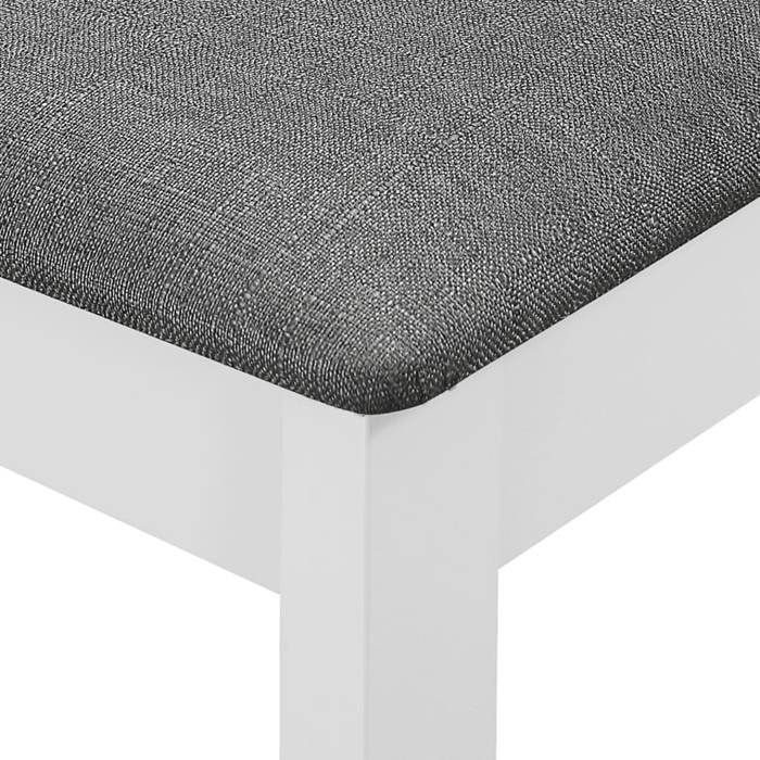 Sillas de comedor ZENCORE® de estilo escandinavo, blancas, para salón/cocina - 40x49x88,5cm - Juego de 4 sillas con cojines - Color blanco - Madera maciza