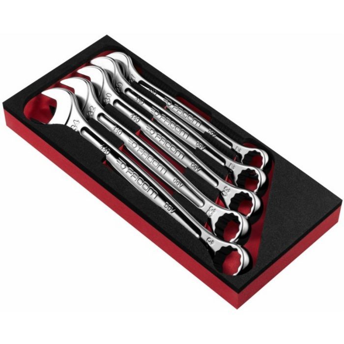 Modulo in schiuma con chiave combinata grande da 440 mm per carrello portautensili FACOM XL MODM.440-2PB