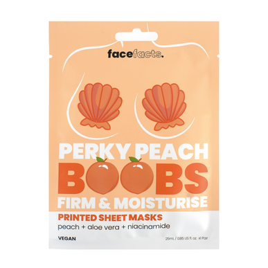 Mascarilla de tela Face Facts Boobies Perky Peach 1 par 1 par