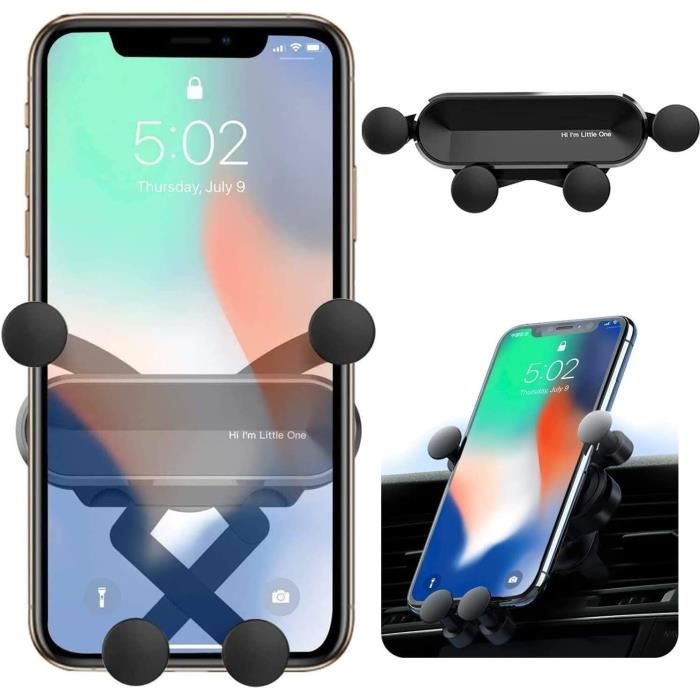 Soporte para teléfono de coche, soporte universal por gravedad para teléfono, montaje en rejilla de ventilación con rotación de 360° (4,7