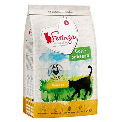x 3 kg Feringa Adult Kaltgepresstes Hühner-Trockenfutter für Katzen – 15 % Rabatt!*