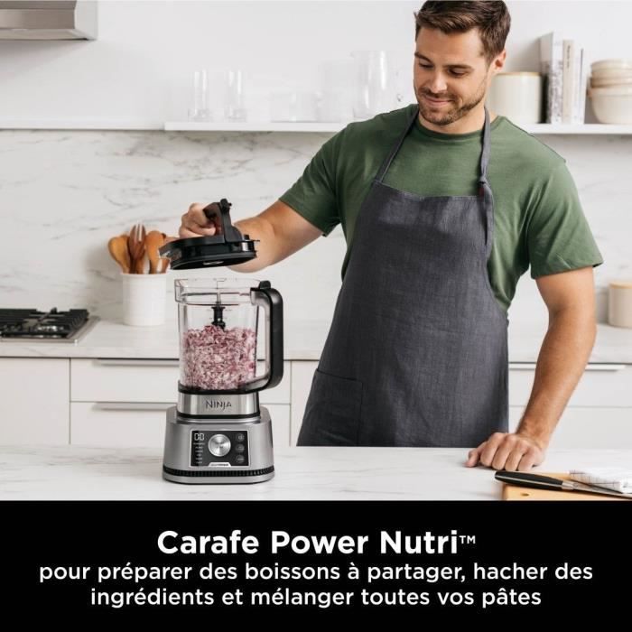 Frullatore Ninja 3 in 1 Foodi Power Nutri CB350EU - Programmi automatici - Caraffa da 2,1 l, ciotole da 700 ml e 400 ml - 1200 W