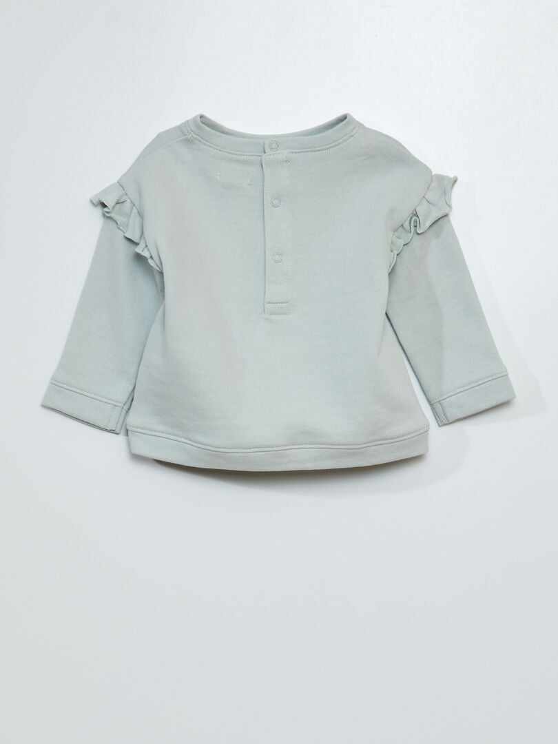 Sweatshirt van French terry - BLAUW