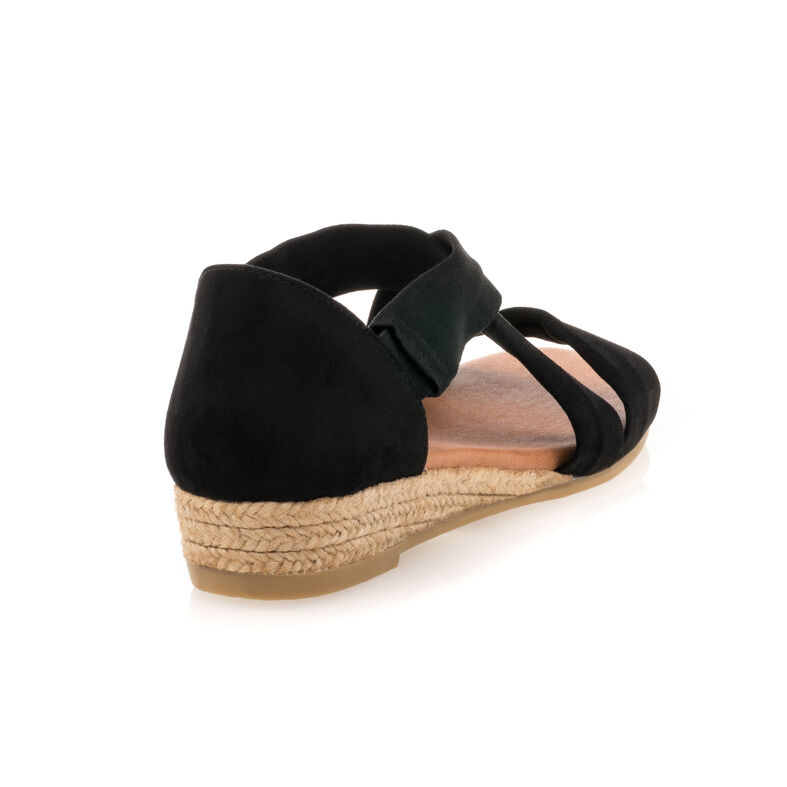 Svarte sandaler / sko med åpen tå til dame