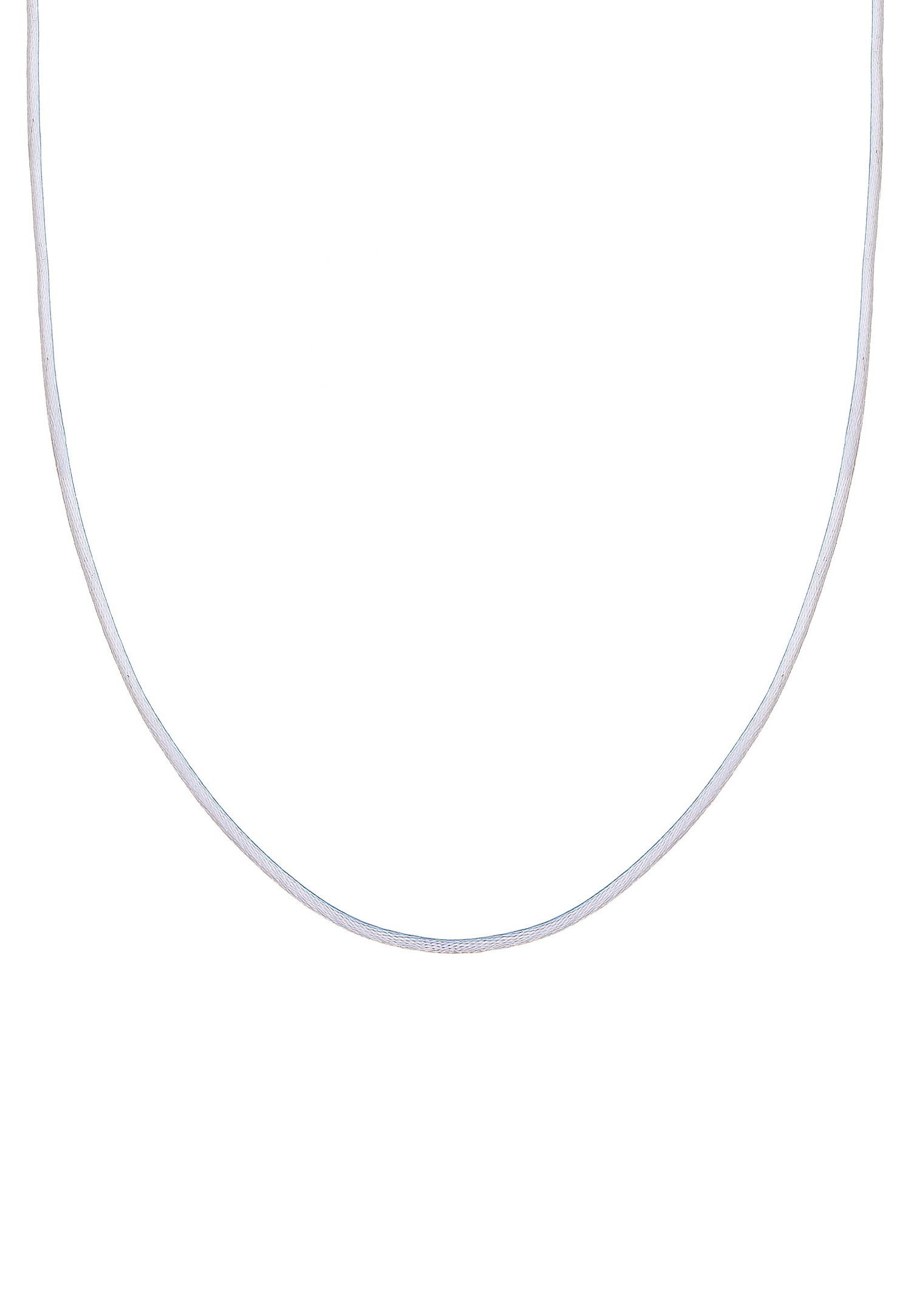 Nenalina pour dames Ruban de soie en blanc, pour pendentif de bijouterie avec fermoir homard en argent 925