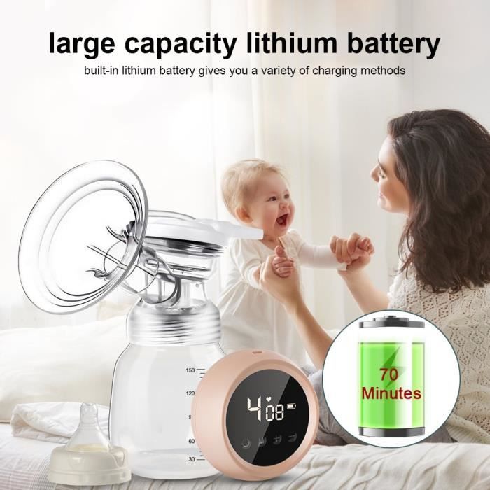 Tire Lait électrique double, Tire-lait Portable Anti-refoulement, Tire-lait Rechargeable Avec 9 Vitesses Et 2 Modes Sans BPA