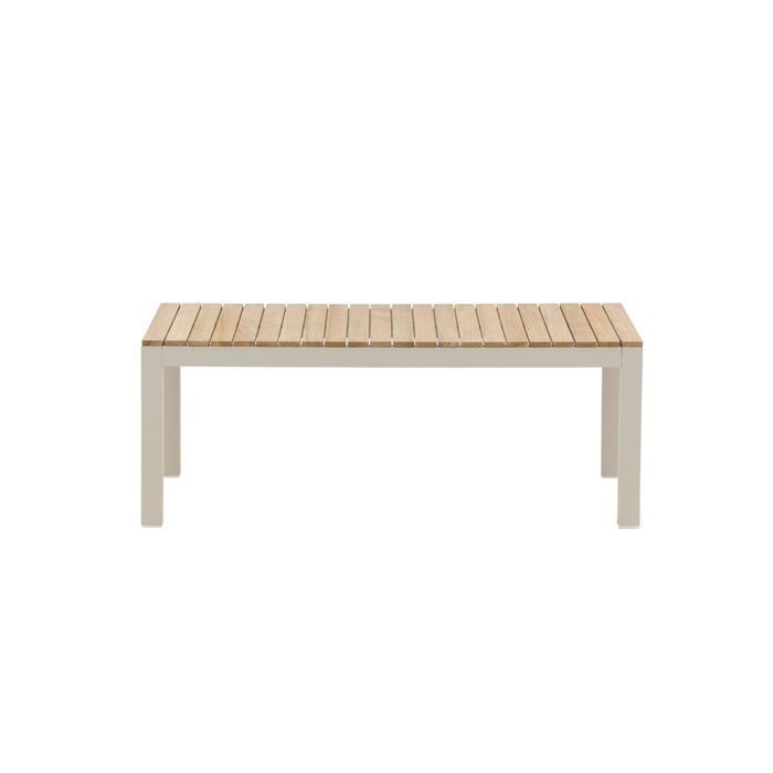 Brasilia beige salontafel, teak.