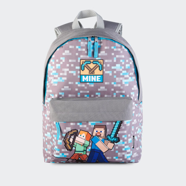  Mochila Escolar Minecraft Warriors Aanpasbaar + Carro Toybags Con 4 Ruedas Giratorias