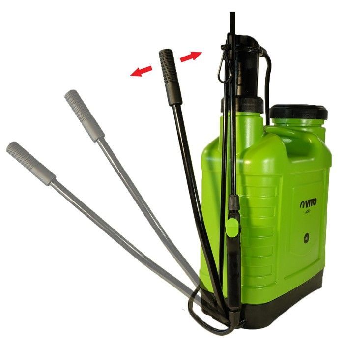 VITO 12L Manual Sprayer for Plants and Gardens, with 3 Nozzles