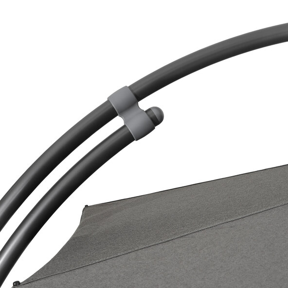 Easy Sun zweefparasol, inclusief voet, grijs