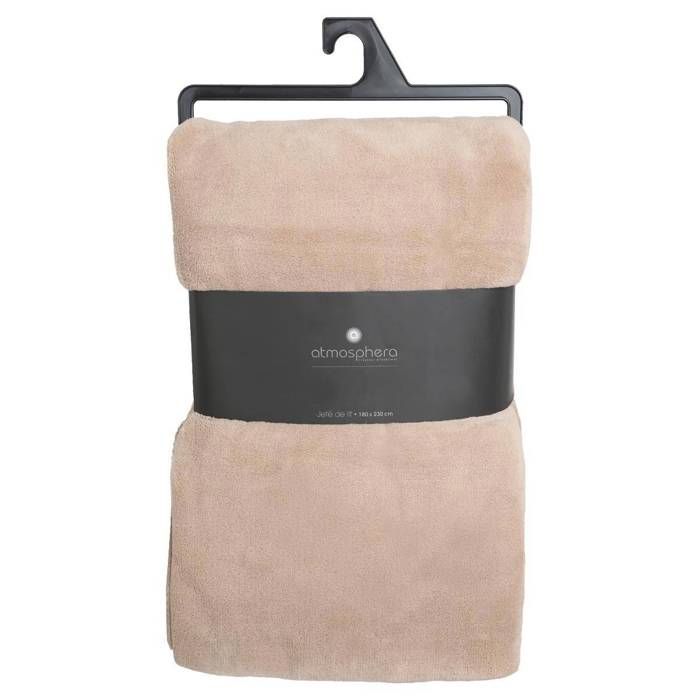 «Kiesa» beige mikrofiberpledd 180x230cm – Atmosphera Interior Designer