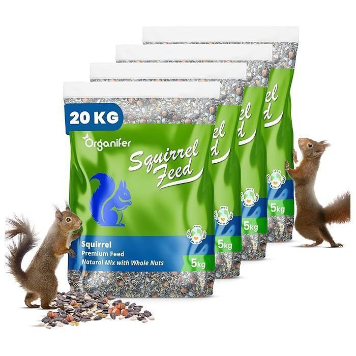 Graines - Aliments pour animaux pour écureuils - Organifer - Mélange Naturel Avec Noix Entières - 20 kg