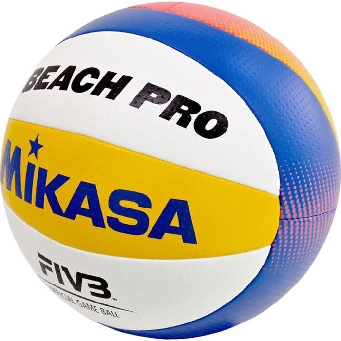 Pallone da pallavolo Mikasa Beach Pro BV550C - Approvato FIVB - Design Triclor - Resistente all'acqua