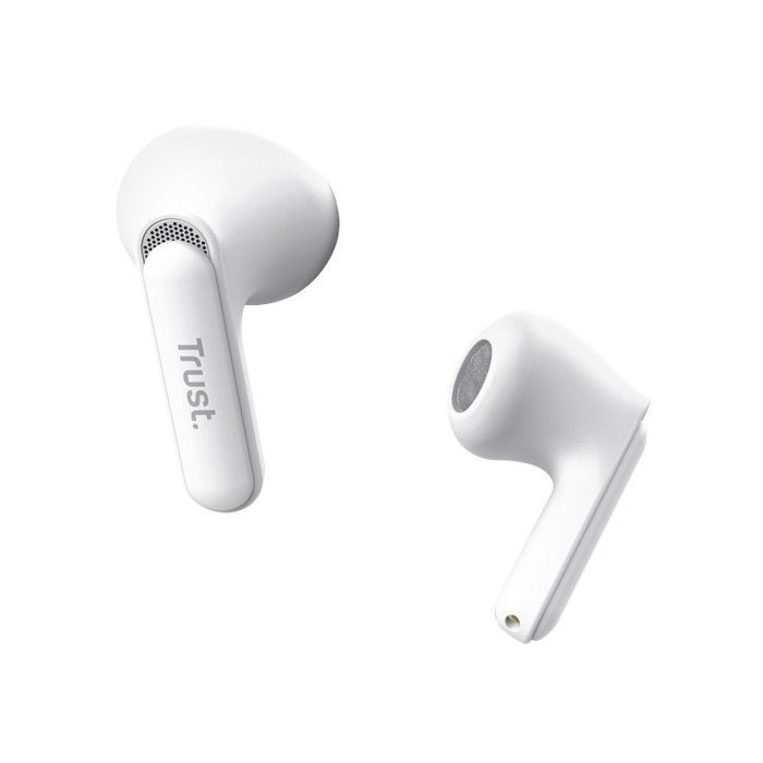 Auriculares Bluetooth Trust Yavi - Intraurales - 23 horas de autonomía - Reducción de ruido ENC - Blancos