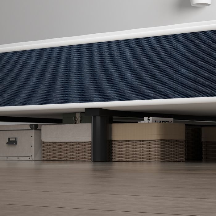 Conjunto de colchón y base de cama, 120 x 190 cm, 15 cm de grosor, colchón de muelles ensacados STANEW y robusto marco de cama de hierro con 9