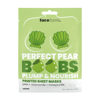 Masque en tissu Face Facts Boobies Perfect Pear 1 paire 1 paire