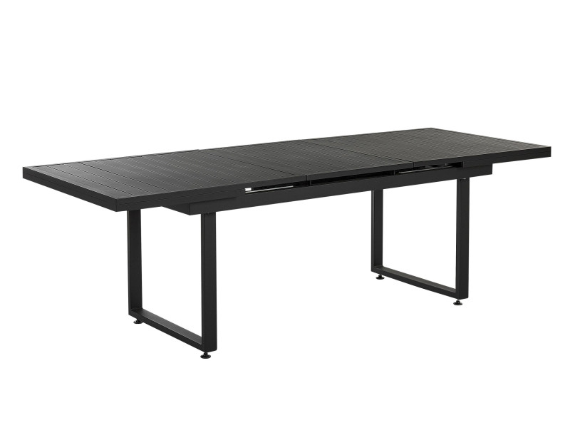 Stół ogrodowy rozkładany 180/240 x 90 cm czarny