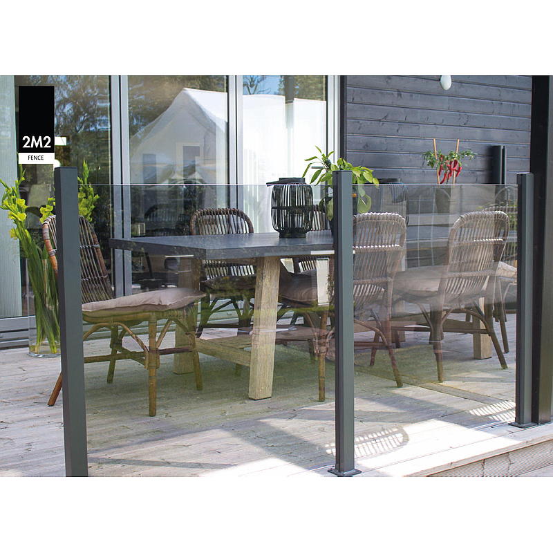 Glasskiva Bredd 97,6 cm rökfärgad