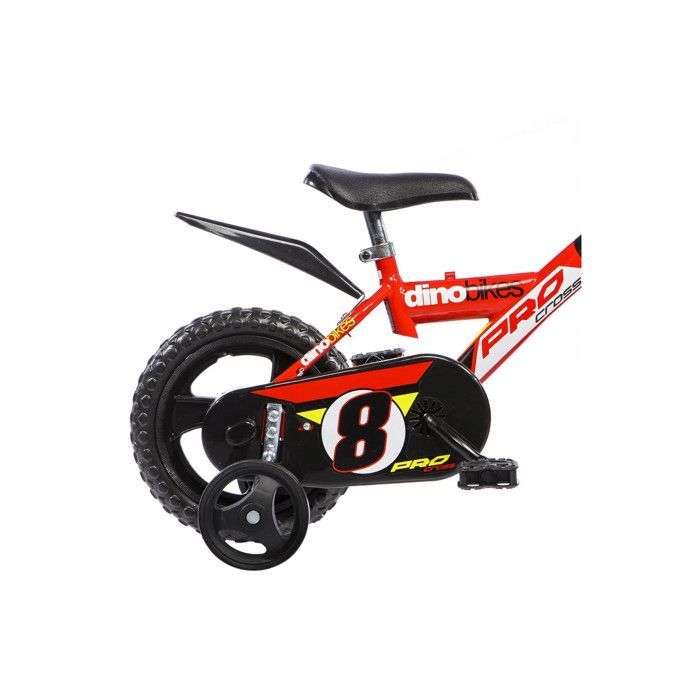 Kinderfiets - DINOBIKES - 123GLN - Rood/Wit/Zwart - 3-5 jaar - Unisex