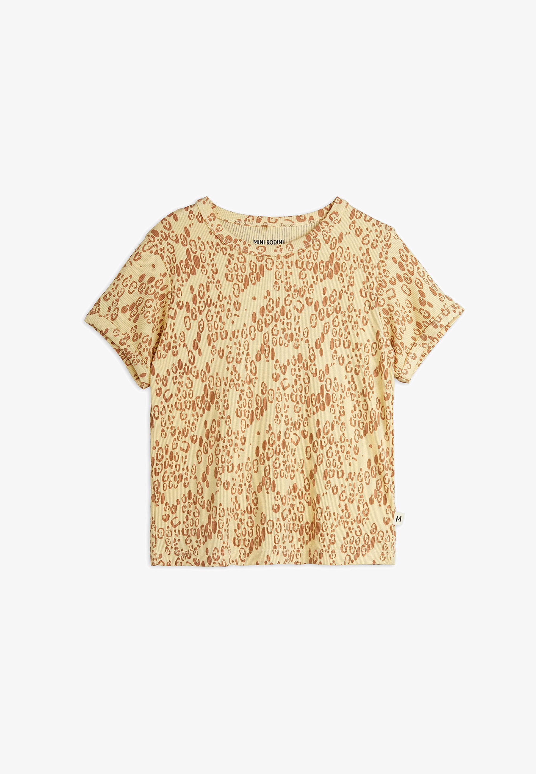 Mini Rodini LEOPARD TEE UNISEX - T-shirt met print - beige