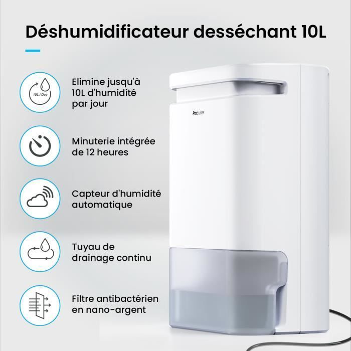 Deshumidificador portátil Pro Breeze de 10 litros para bajas temperaturas
