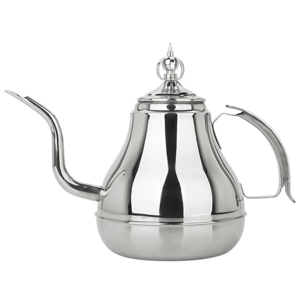 Cafetière grande capacité 1,2 L/1,8 L en acier inoxydable avec percolateur intégré, idéale pour la maison, le bureau et la cuisine.