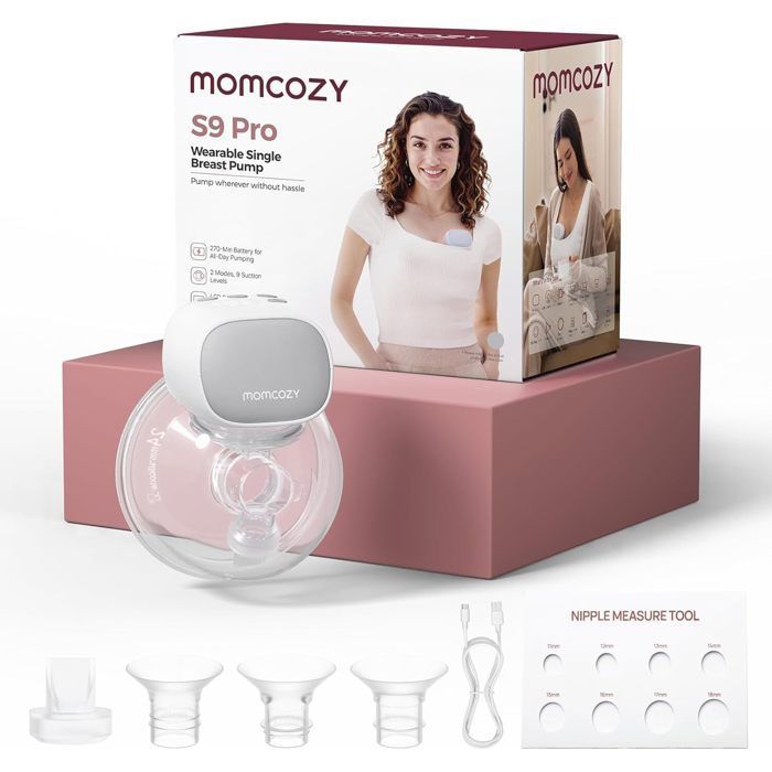 Momcozy S9 Pro draagbare elektrische borstkolf, 24 mm grijs, 1 stuk