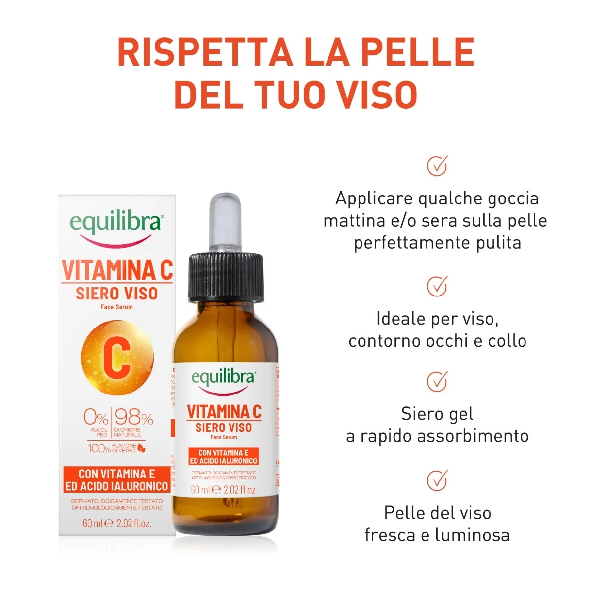 EQUILIBRA Equilibra Vitamine C Gezichtsserum Ascorbinezuur