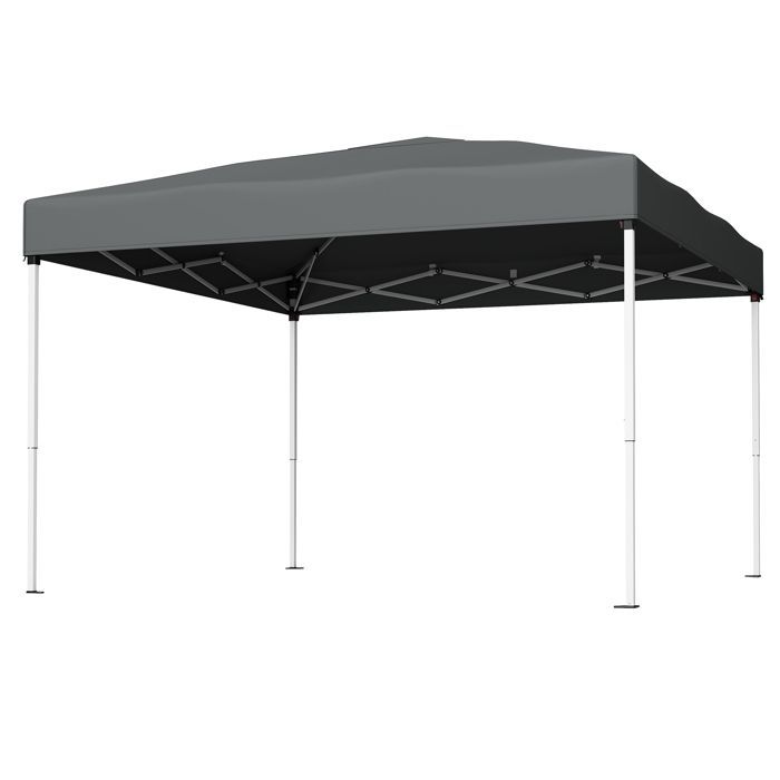 Tonnelle Pliant 3 x 3 m, Protection Solaire, Tente de Jardin, Portable, Usage Extérieur, Gris