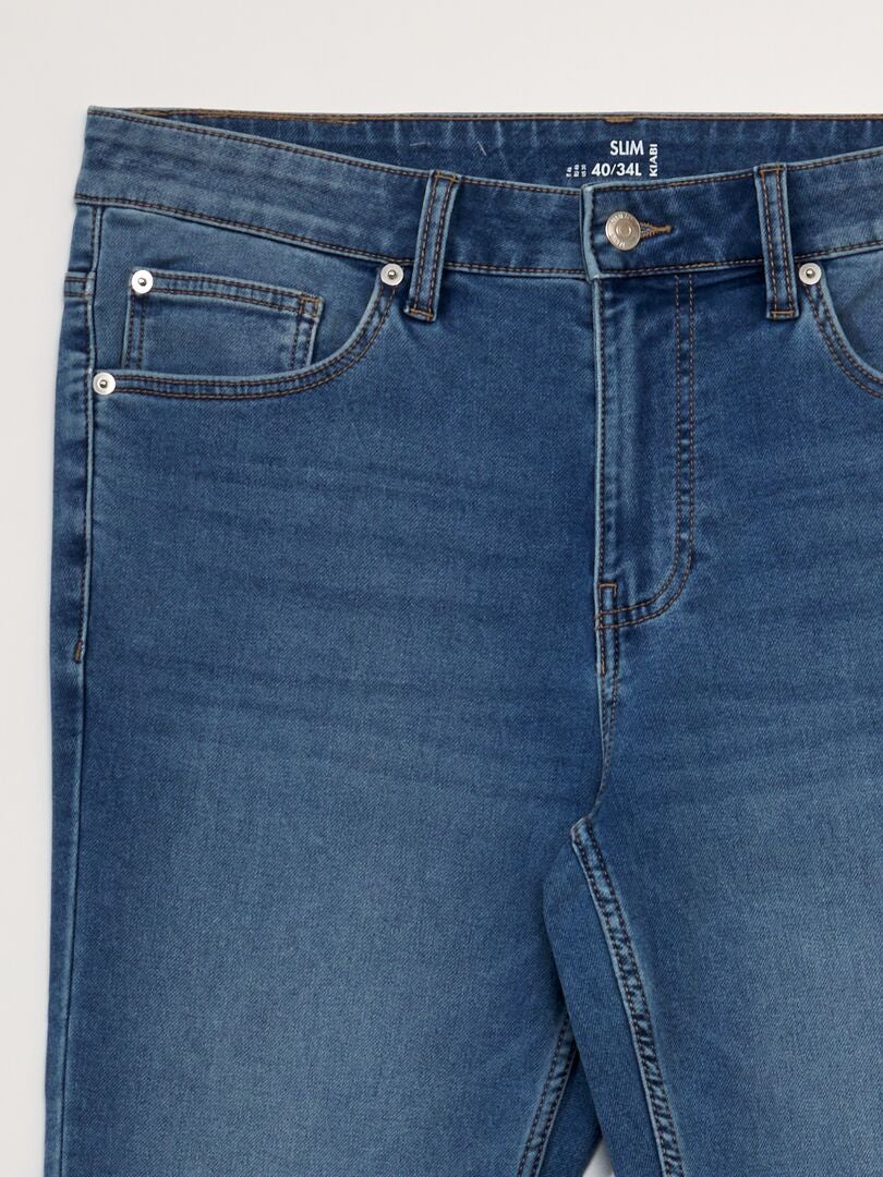 Calça jeans slim - AZUL