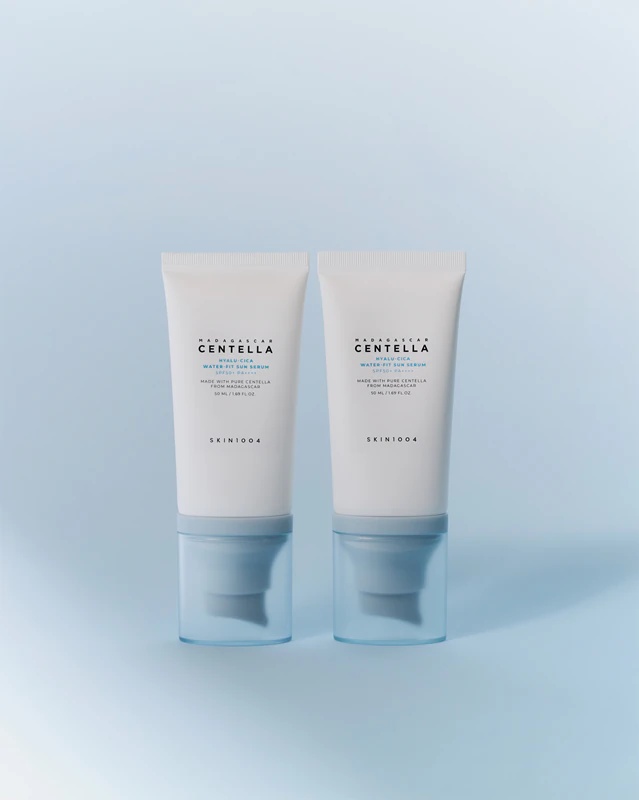 SKIN1004 Madagaskar Centella Hyalu-Cica Water-Fit Sun Serum Twin Pack zaščitni serum z vlažilnim učinkom dvojno pakiranje