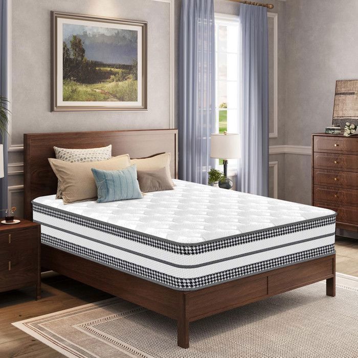 Colchón de 90x200 cm - Extra grueso de 26 cm - Muelles ensacados - Alta densidad - Espuma y látex - Soporte perfecto - Colchón para adultos