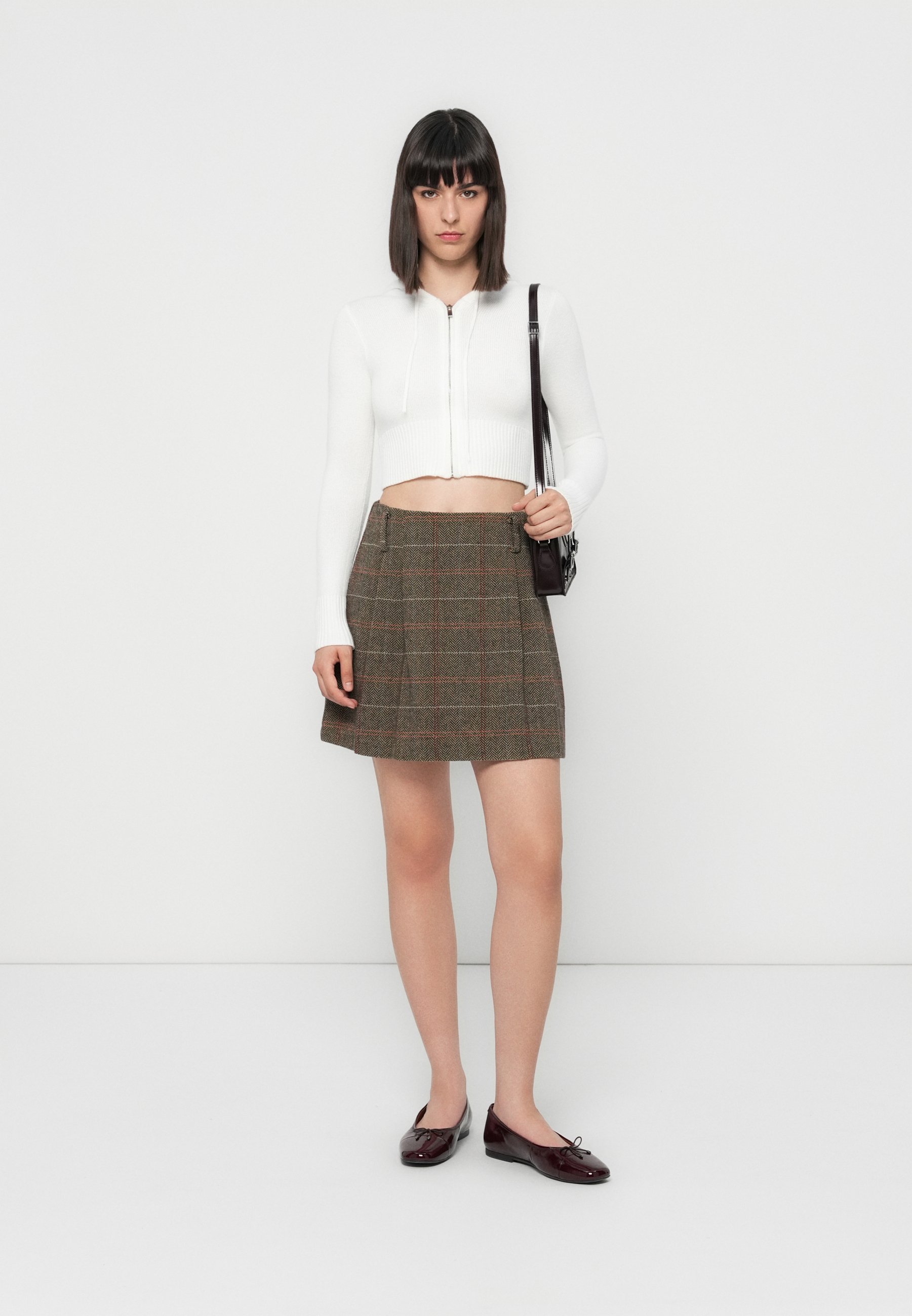 ONLY ONLRICCA LIFE SKIRT - Gonna a pieghe - marrone foca
