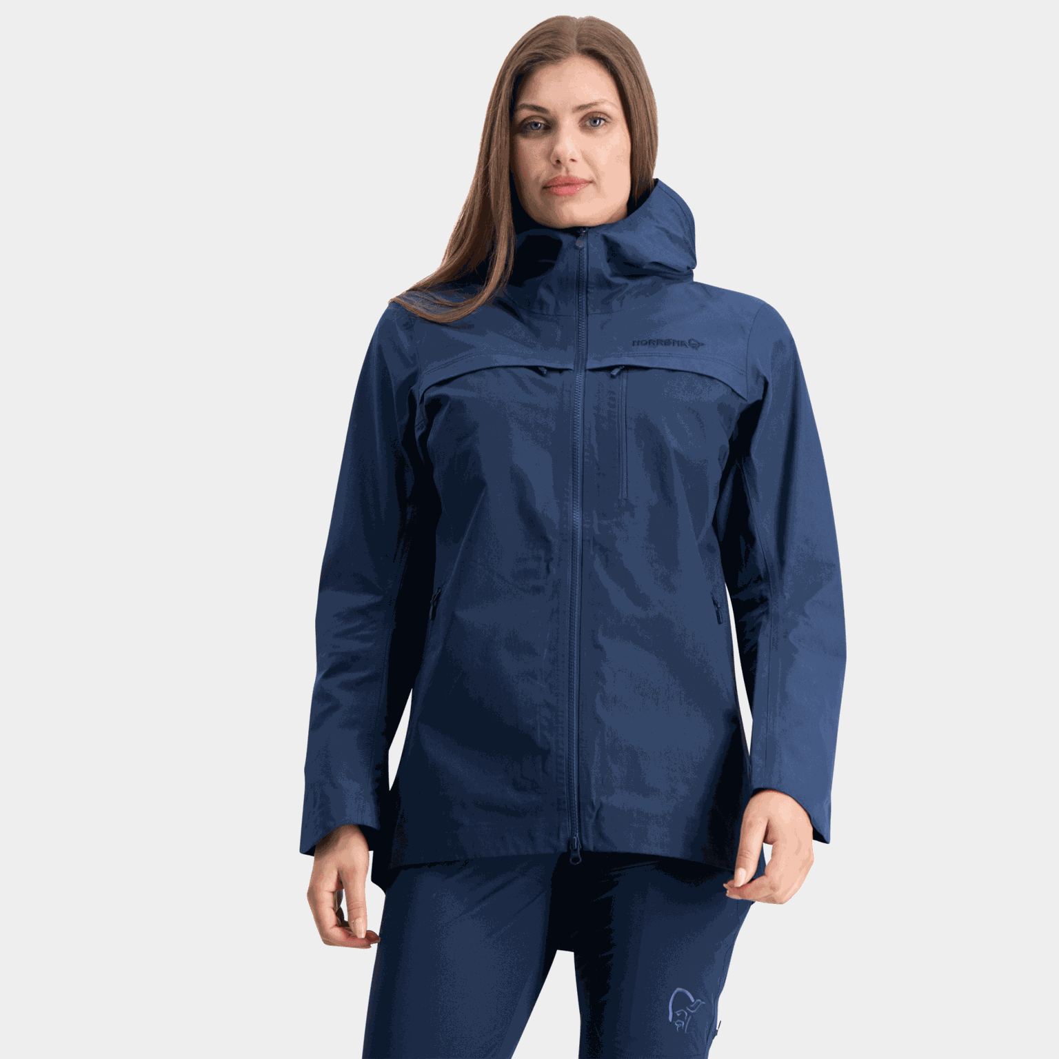 Giacca da trekking in cotone Femund, da donna - Blu scuro