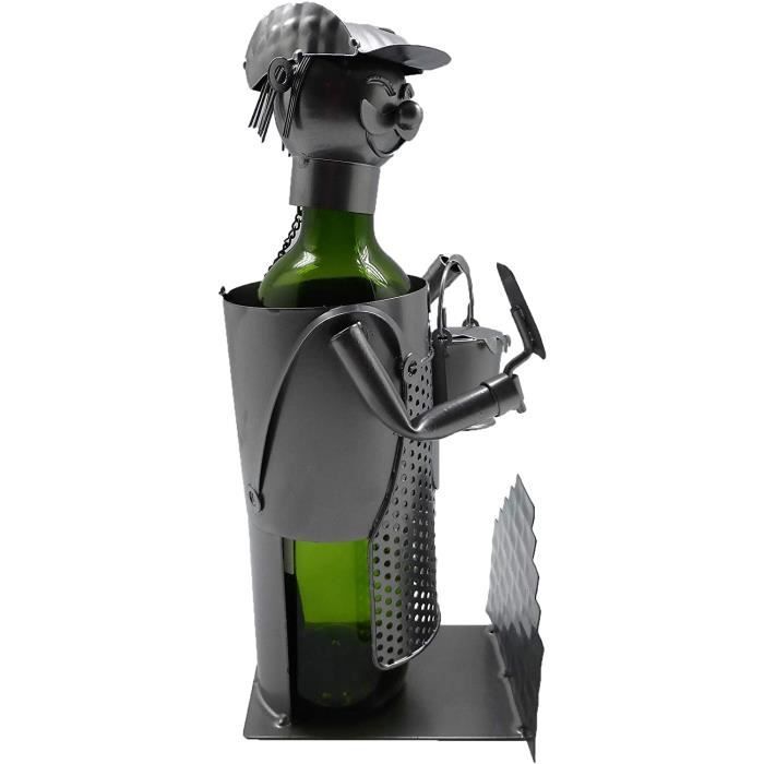 Botellero de estilo masónico, 16x16x22cm - Metal