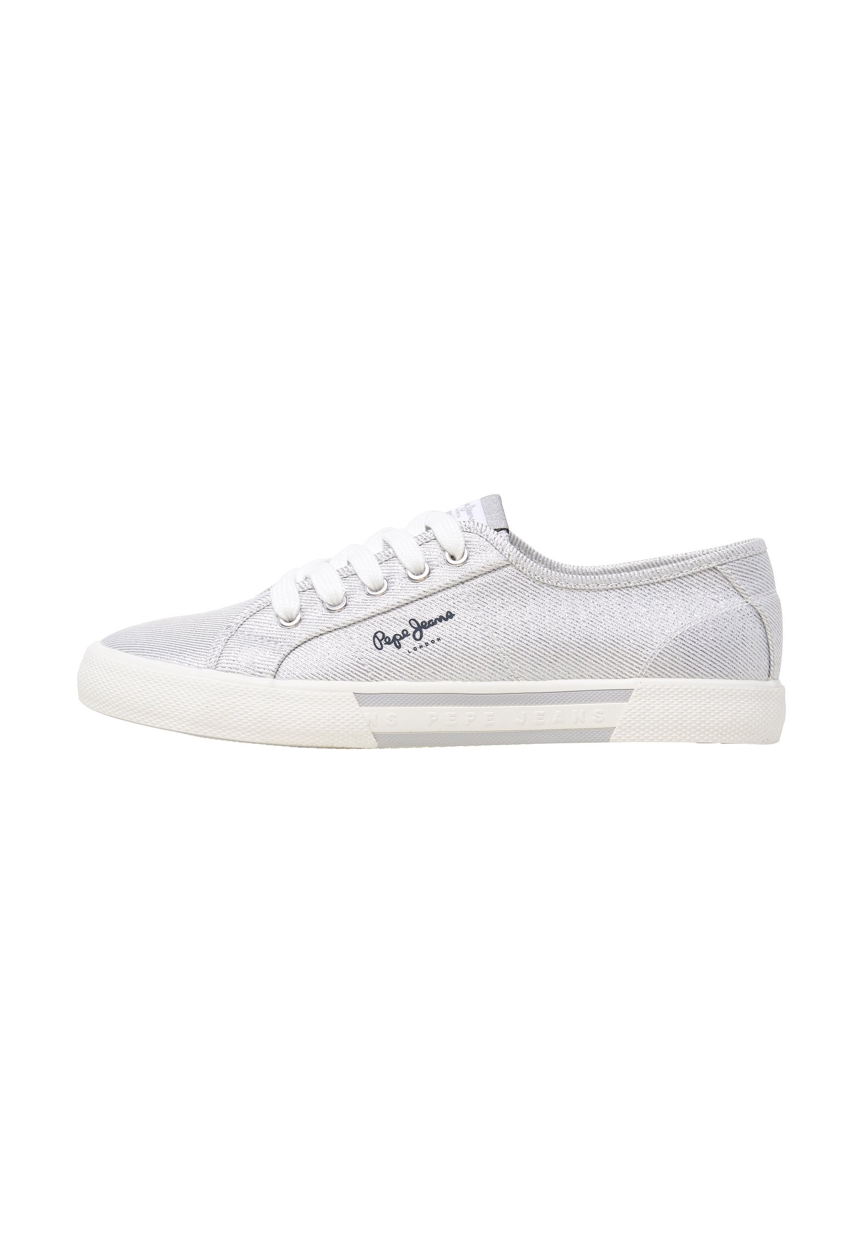 Pepe Jeans Adidasy - kolor srebrny