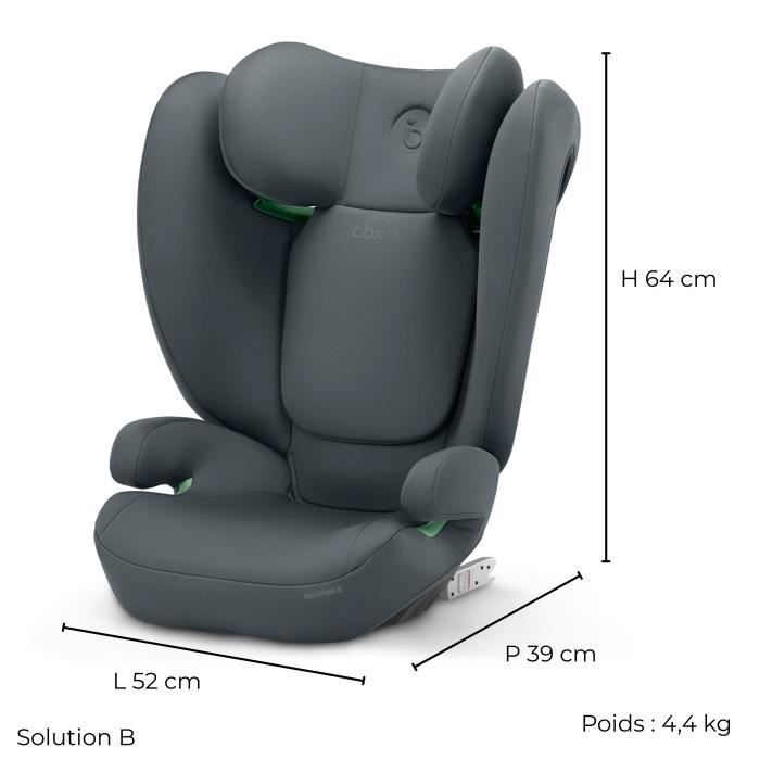 Silla de coche CBX by Cybex Solution B i-Fix para niños de 3 a 12 años, de 15 a 50 kg y de 100 a 150 cm de altura - Gris