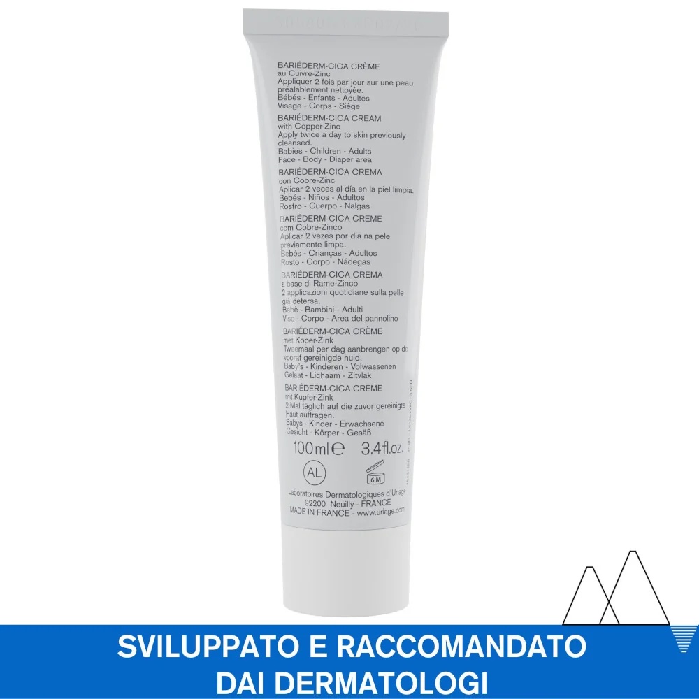 URIAGE Uriage Barièderm regenererende antirimpelcrème met koper en zink 100 ml voor huidverzorging
