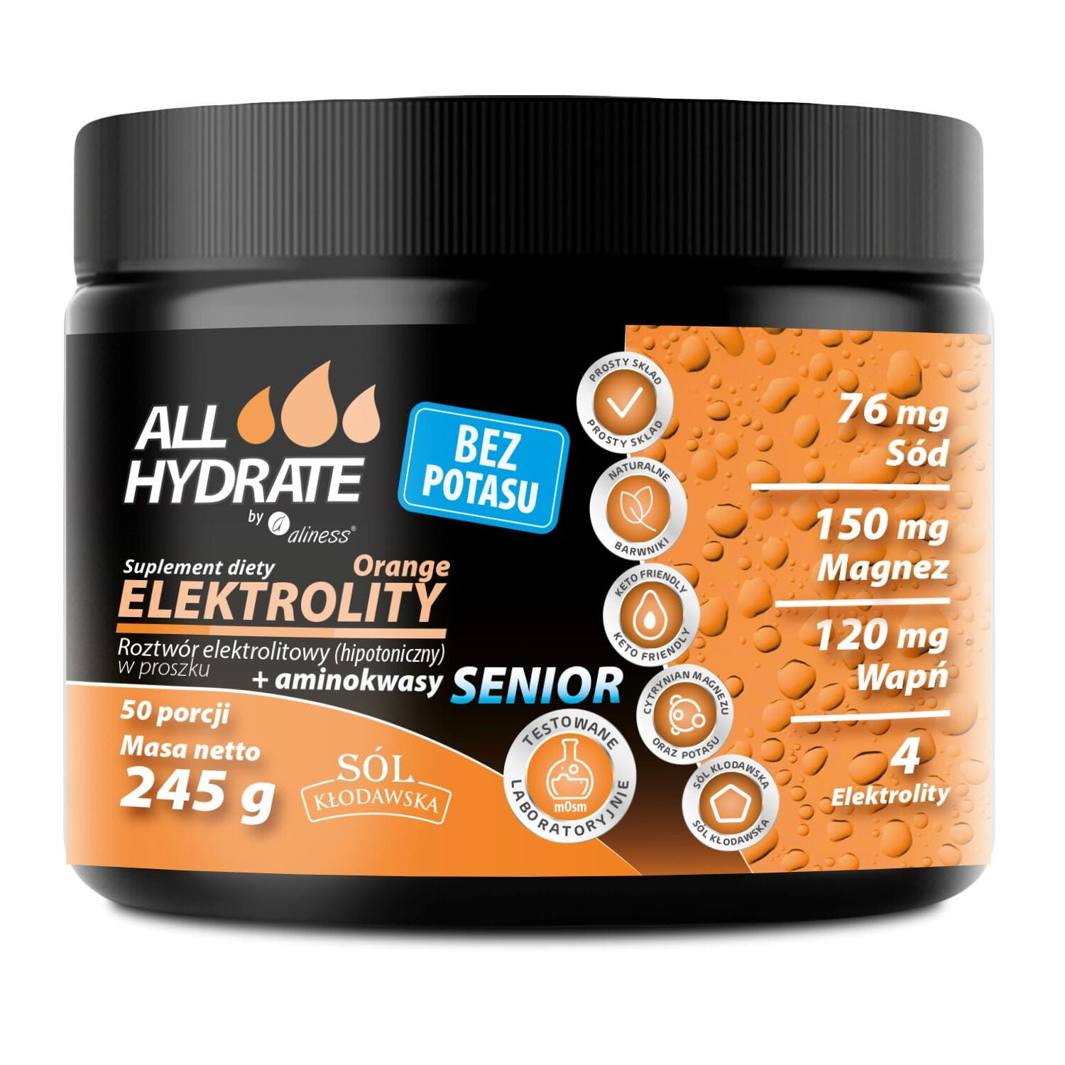 Aliness Elektrolyte Senior KALIUMFREI Orange