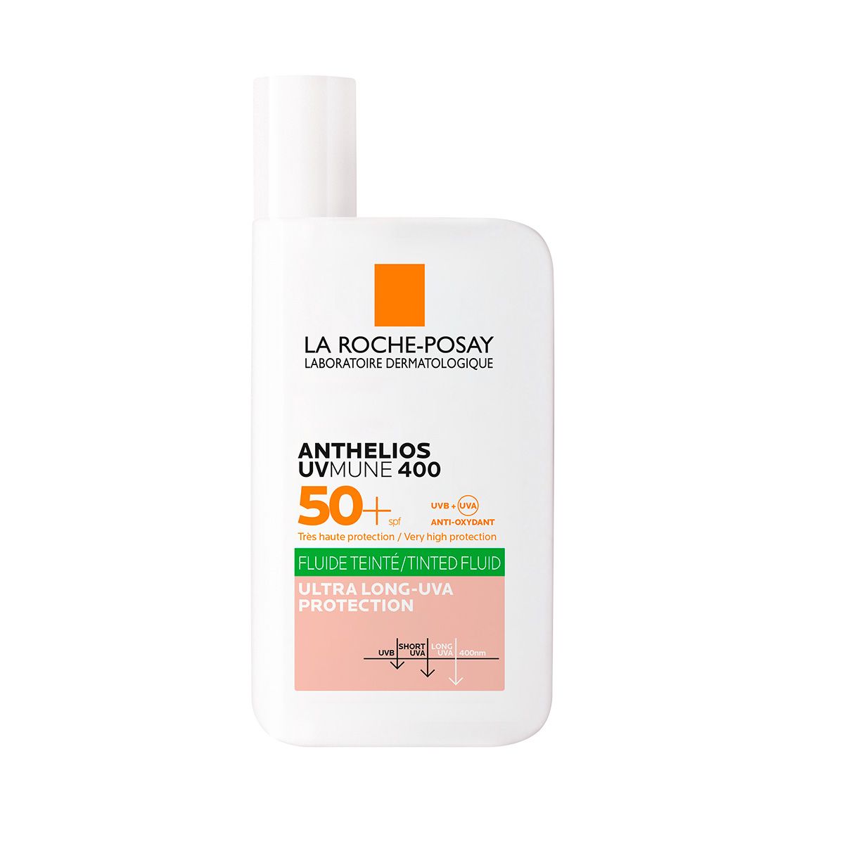 Anthelios UV Mune 400 Neviditeľný fluid s farebným SPF50 Ochrana pred slnkom v lekárni