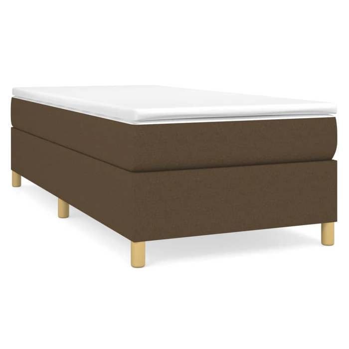 Bedframe met matras - Maison Exclusive - 80x200 cm - Donkerbruin - Maximale ontspanning
