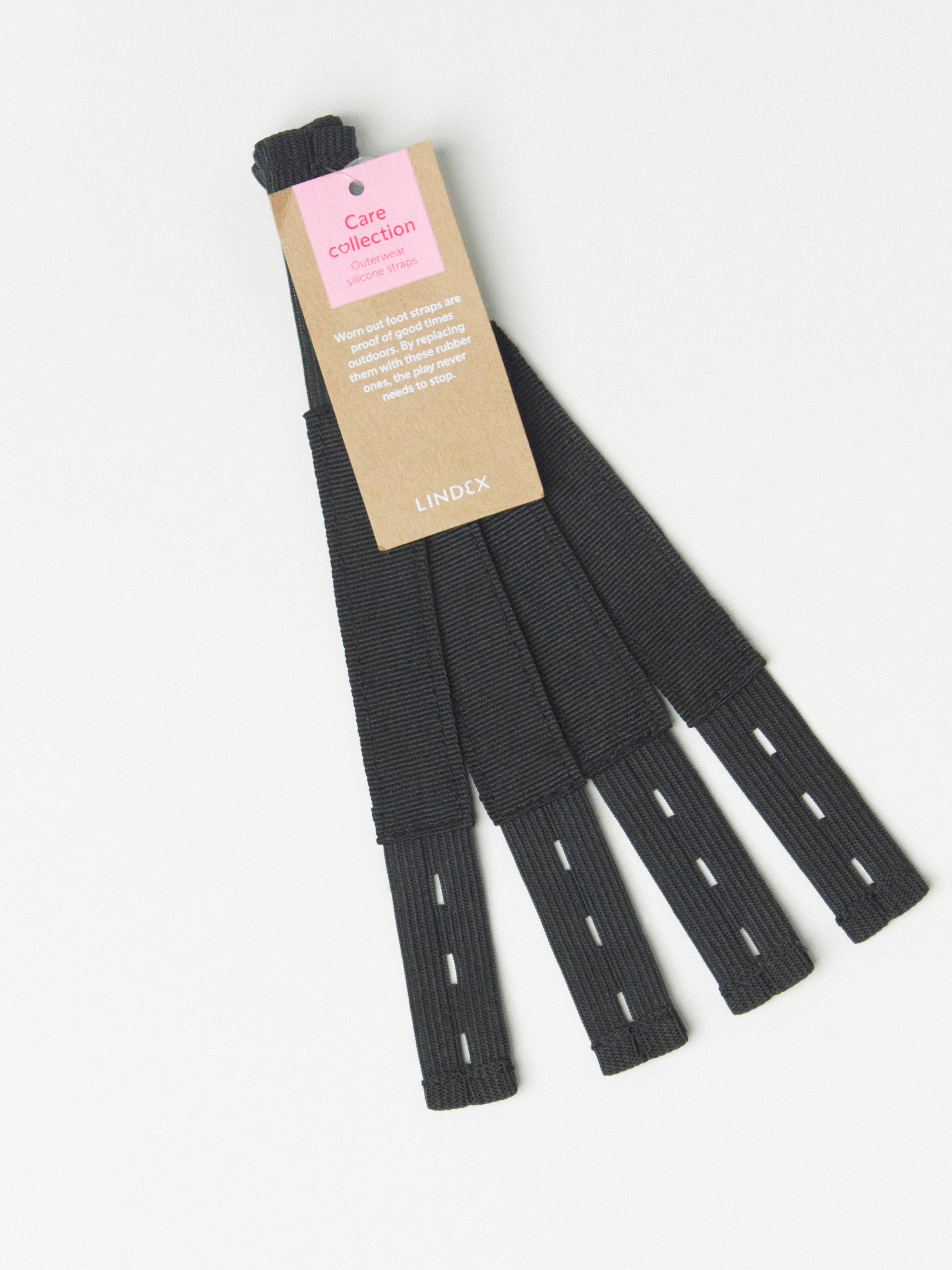 Curele elastice pentru picioare, pachet de 4, negre