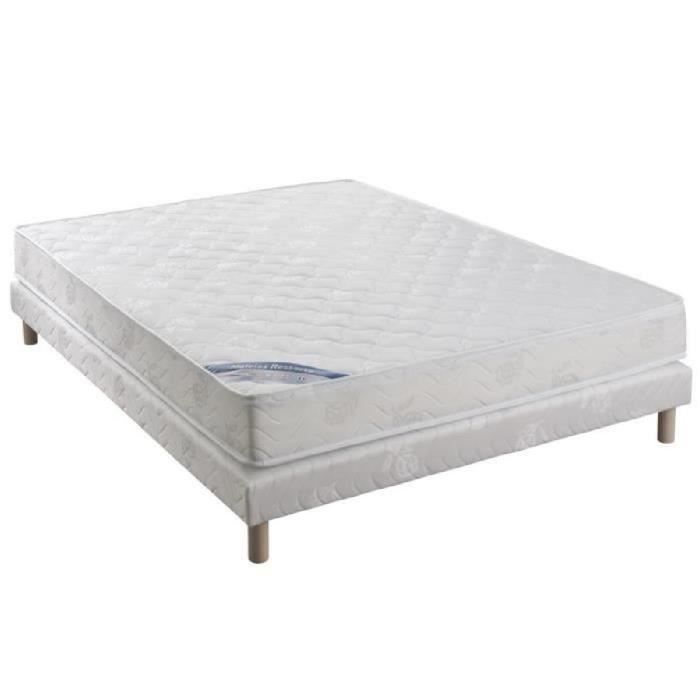 Mattress and bed base set 140 x 190 cm - Springs - Firm - VIGO - COMFORT DESIGN