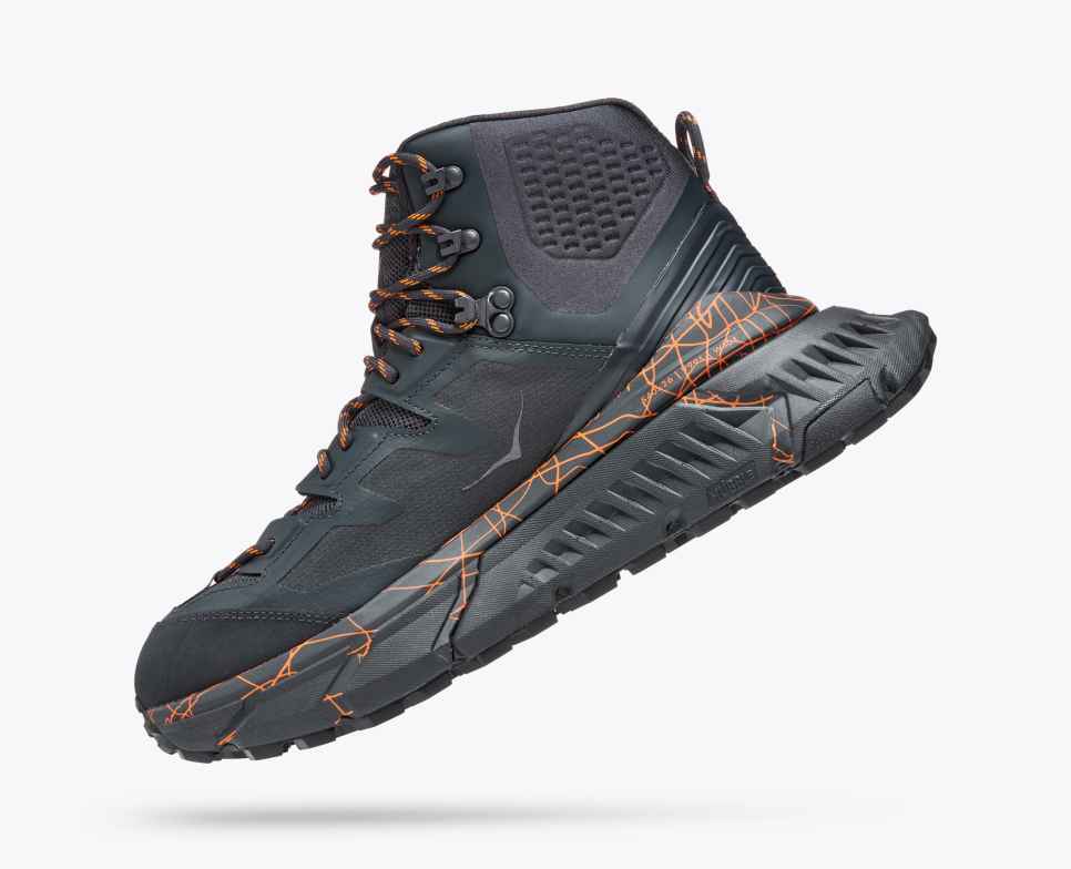 HOKA Tennine Hike GORE-TEX Blå Grafitt/Persimmon Oransje