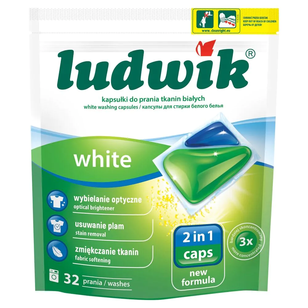 Ludwik White 2 in 1 Kapsułki do prania tkanin białych