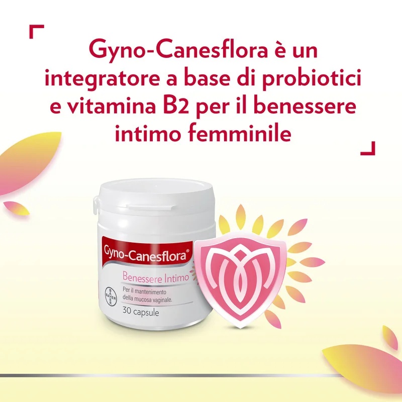 GYNOCANESTEN Gyno Canesflora Probiótico 30 cápsulas Cuidado íntimo para mujeres